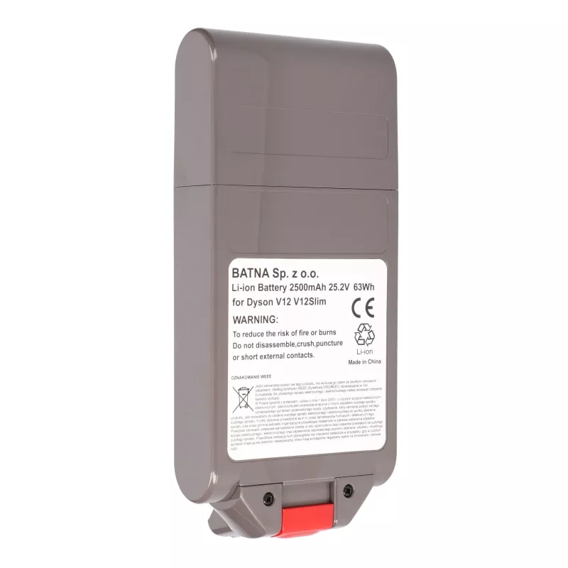 Bateria para aspirador Dyson V12, 25,2V 2500mAh