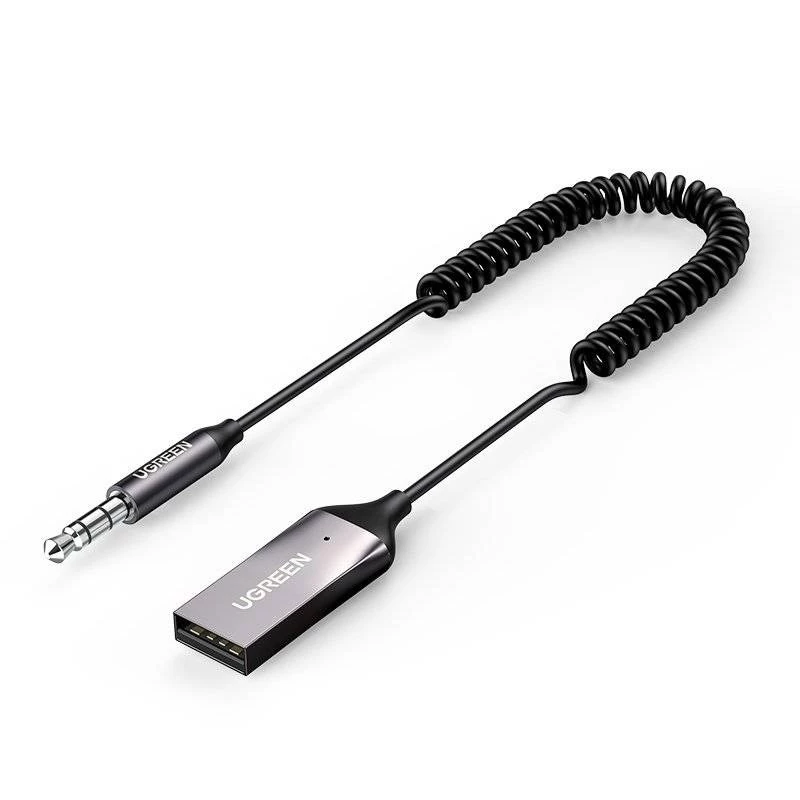 UGREEN CM309 recetor de áudio Bluetooth 5.0, USB, ficha AUX de 3,5 mm, preto