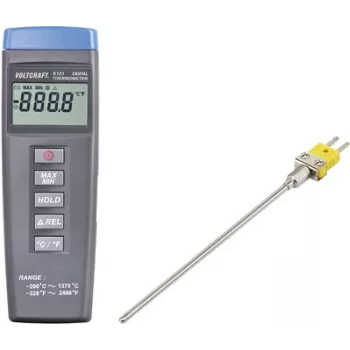 VOLTCRAFT K101 + TP 200 Termómetro -200 a +1370 °C sonda tipo K