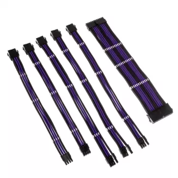 Kolink Core Adept Braided Kit de extensão de cabos - Jet preto/Titan roxo