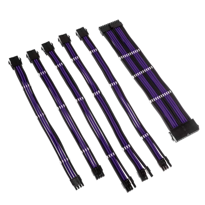 Kolink Core Adept Braided Kit de extensão de cabos - Jet preto/Titan roxo