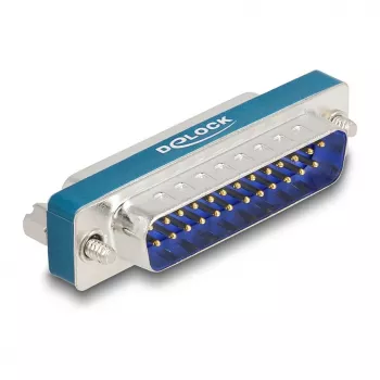 Filtro de supressão RF/EMI DeLOCK D-Sub 25 pinos macho para fêmea passa-baixo indutivo