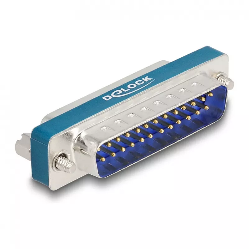 Filtro de supressão RF/EMI DeLOCK D-Sub 25 pinos macho para fêmea passa-baixo indutivo