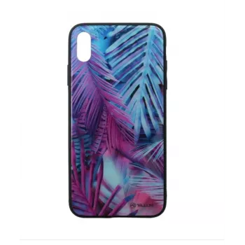 Película de vidro Tellur para iPhone XS Max com design de palmeiras impresso