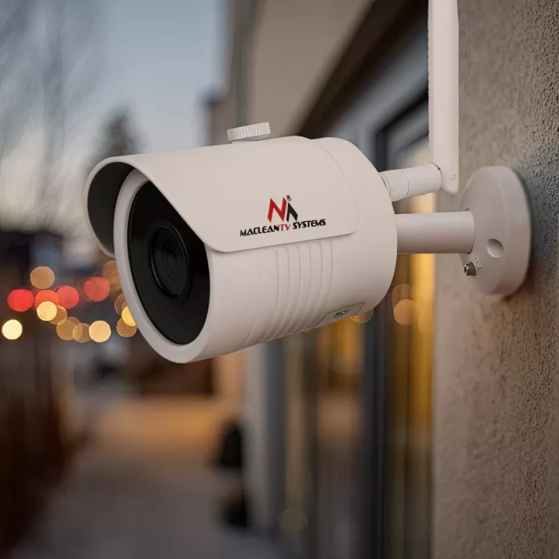 Câmara IP Maclean IPC WiFi 5MPx exterior, sirene, CMOS 1/2.5, H.264/H.264+/H.265/H.265+/JPEG/AVI, Onvif, MCTV-516