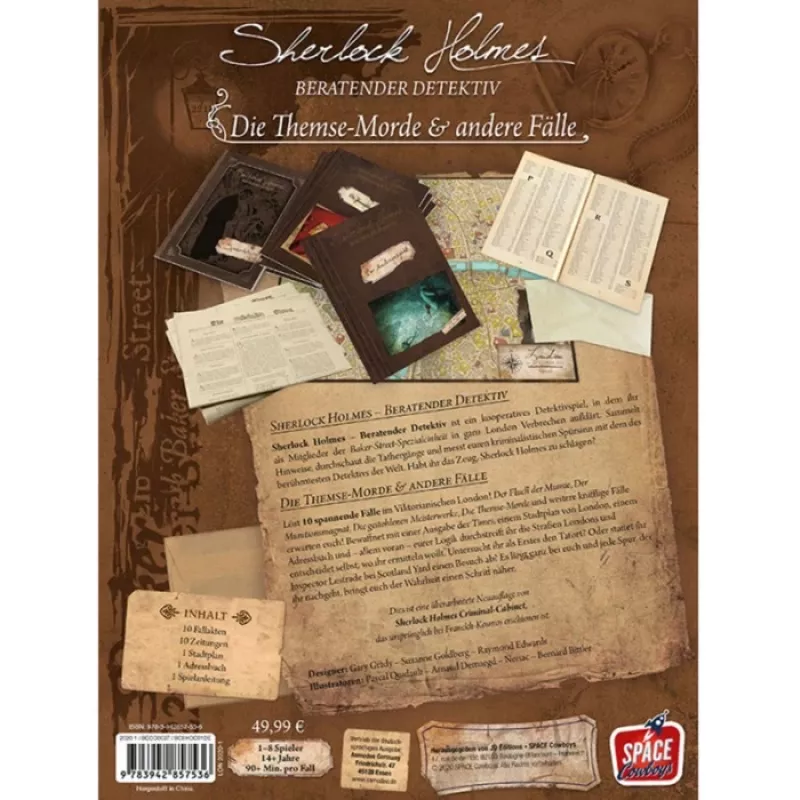 Sherlock Holmes Consulting Detective: The Thames Murders and Other Cases, jogo de tabuleiro