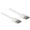 DeLOCK High Speed HDMI with Ethernet - cabo HDMI com Ethernet - HDMI (M) a HDMI (M) - 2,0m - isolamento triplo - branco - suporte 4K (85137)