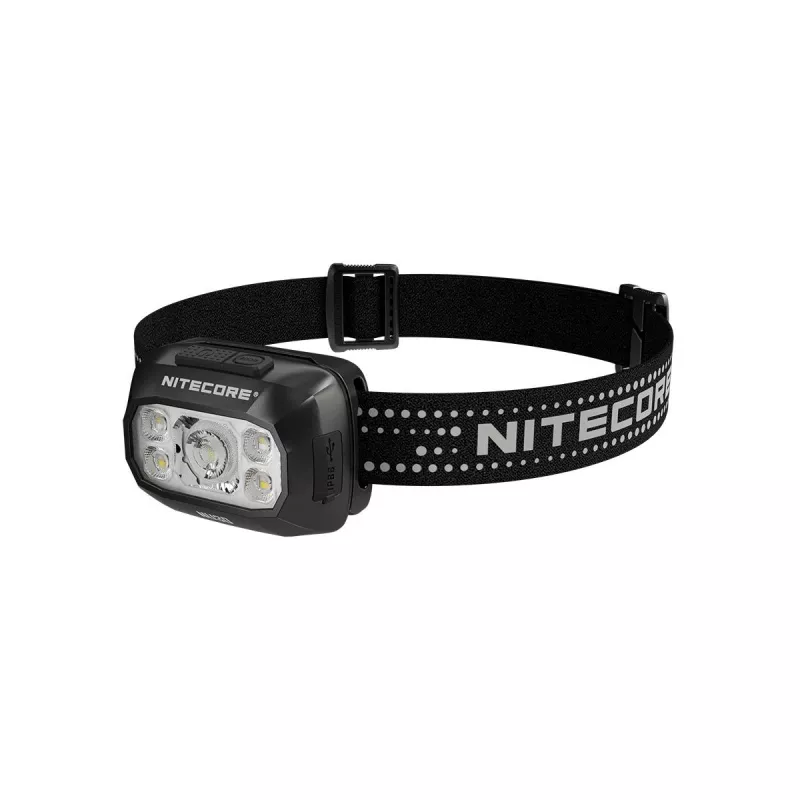Lanterna de cabeça Nitecore NU30 — lanterna LED de cabeça compacta e portátil, até 500 lúmenes, vários níveis de potência, modo de luz vermelha