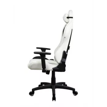 Cadeira gaming Arozzi Torretta SoftPU — branca, revestimento Soft-PU, braços ajustáveis, encosto reclinável