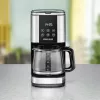 Máquina de café de filtro Rommelsbacher FKM1000, depósito de água de 1,5 L, 12 chávenas, aço inoxidável/preto