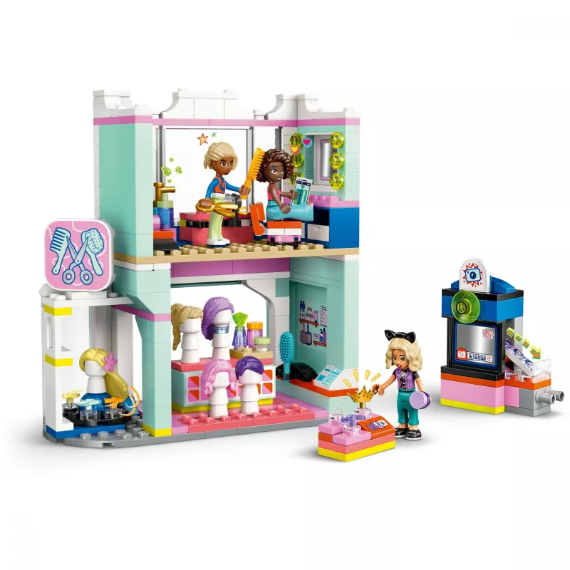 LEGO Friends conjunto de brincar Salão de cabeleireiro e loja de decoração 42662 – mini bonecas, cenário de salão, acessórios