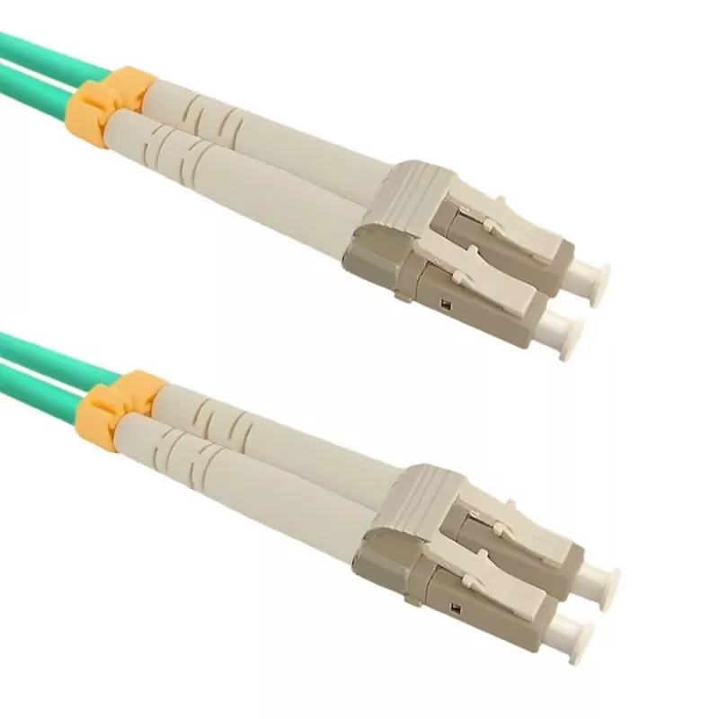 Qoltec - Cabo de patch - LC/UPC Multimode (M) para LC/UPC Multimode (M) - 1 m - Fibra ótica - Duplex - 50/125 micrómetros - OM3 - isento de halogéneos