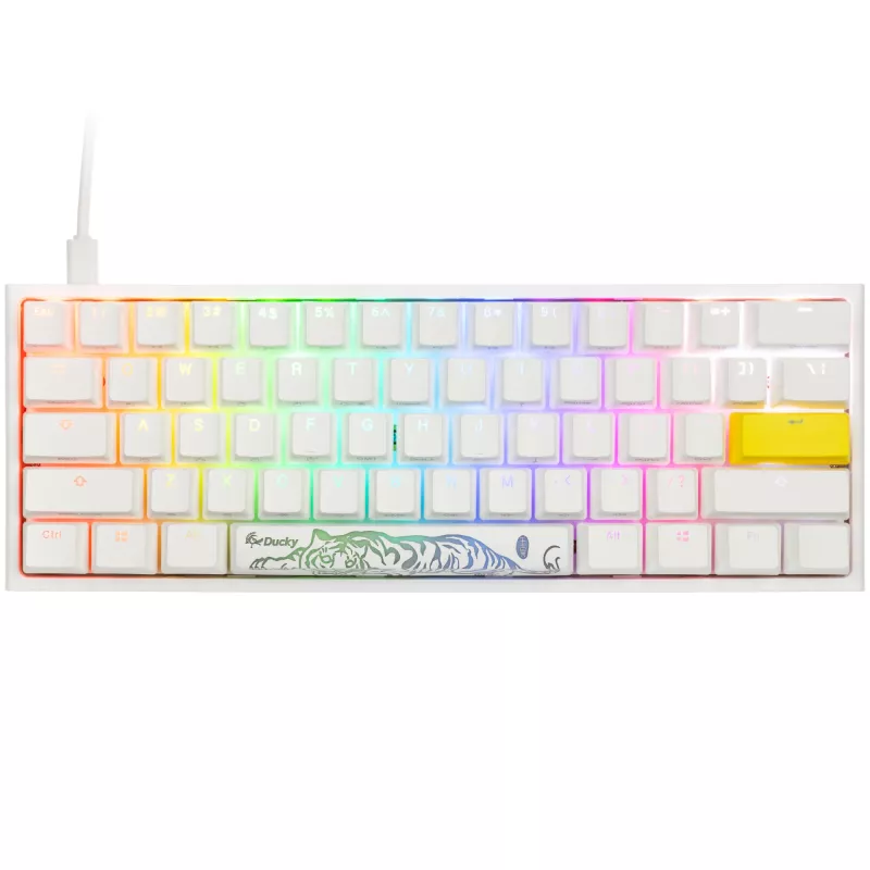 Teclado mecânico Gaming Ducky One 2 Pro Mini RGB LED com interruptores Cherry MX Blue, layout 60%