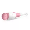 Escova de dentes elétrica neno Denti rosa para criança — vibratória, cerdas macias, pilha AAA, temporizador de 2 minutos