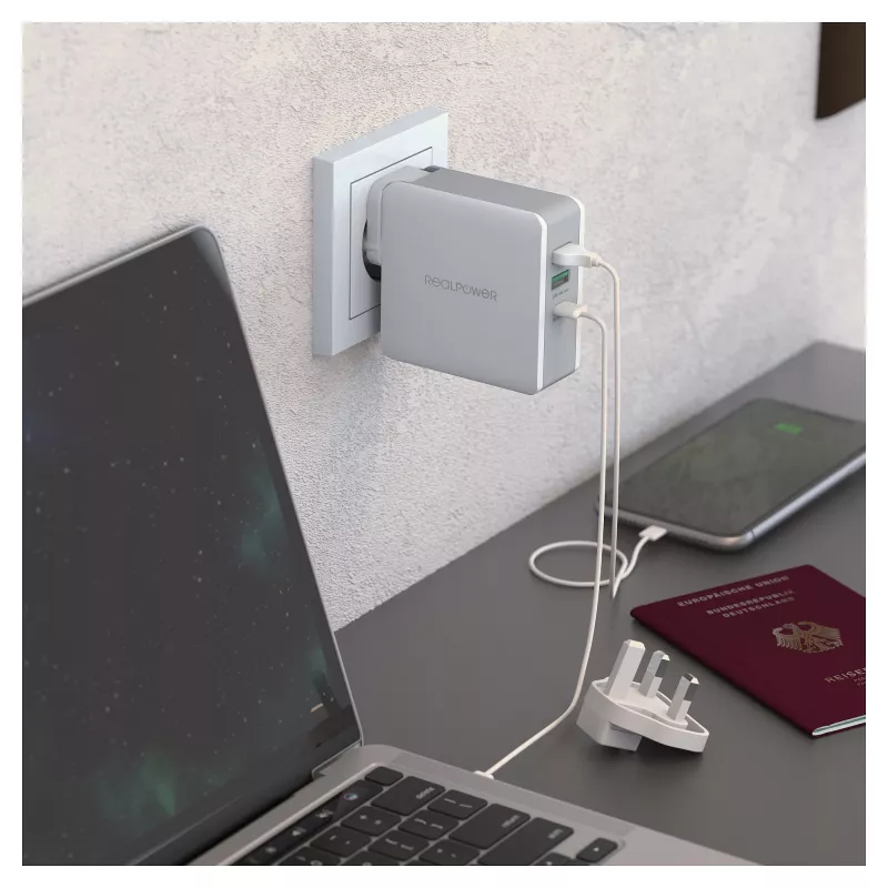 RealPower Carregador DeskCharge-65 Travel 65W
