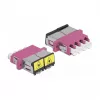 Acoplador de fibra ótica DeLOCK 86906 LC quad fêmea para LC quad fêmea multimodo violeta