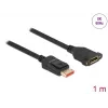 Cabo de extensão DisplayPort com montagem em painel DeLOCK 87095 8K 60 Hz 1 m