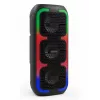Altifalante estéreo portátil SQUEAK SQ1009 – Bluetooth 5.3, 45 W RMS, 10 h de autonomia, FM, USB, AUX, LED, 1800 mAh, preto