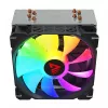 Dissipador de CPU SAVIO SAVGCOVORTEXX2ARGB com 4 heatpipes, ventoinha ARGB de 120 mm, preto