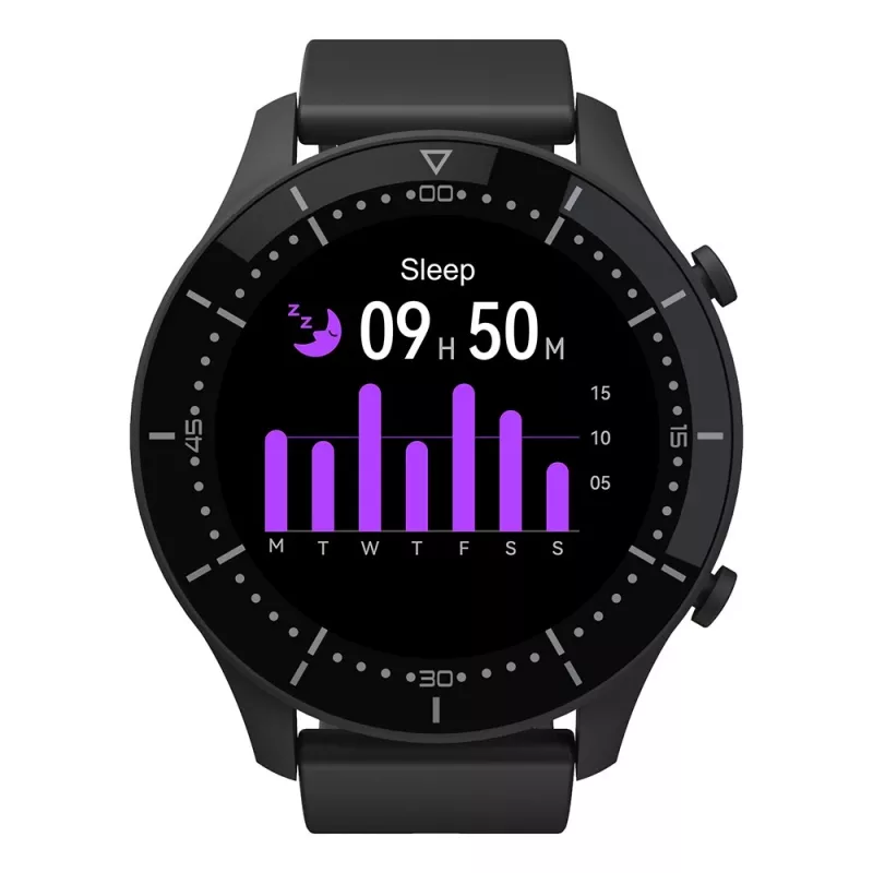 Smartwatch MEDIA-TECH MT870 — ecrã tátil IPS de 1,3 polegadas (3,3 cm), caixa de 51 mm, Bluetooth, preto