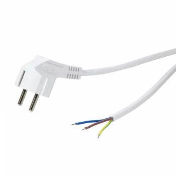 Logilink - Cabo de alimentação - CEE 7/7 (M) para extremidade aberta - AC 250 V - 1,5 m - branco (CP136)