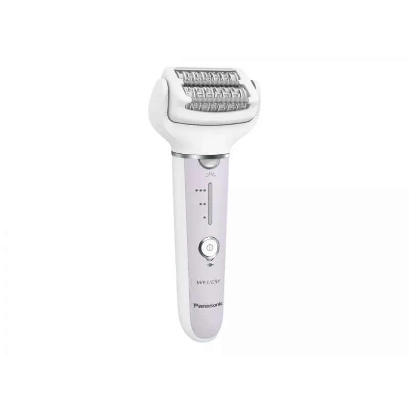 Depiladora Panasonic ES-EY30A – 60 pinças, 3 velocidades, molhado e seco, a pilhas, branco/lilás