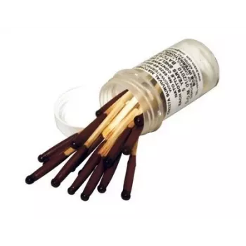 Fósforos de sobrevivência BCB CN327A — embalagem com 25 fósforos à prova de água e vento em recipiente à prova de água, bronze
