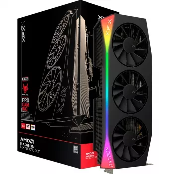 Placa gráfica XFX Radeon RX 9070 XT 16 GB GDDR6, 256-Bit, PCIe x16, 3 ventoinhas, HDMI 1 / DP 3