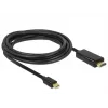 Adaptador de cabo de vídeo DeLOCK 83698 Mini DisplayPort para HDMI 1 m preto