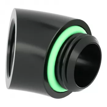 Adaptador Barrow 45° G1/4 rosca macho para G1/4 rosca fêmea, preto TDWT45-V2 B