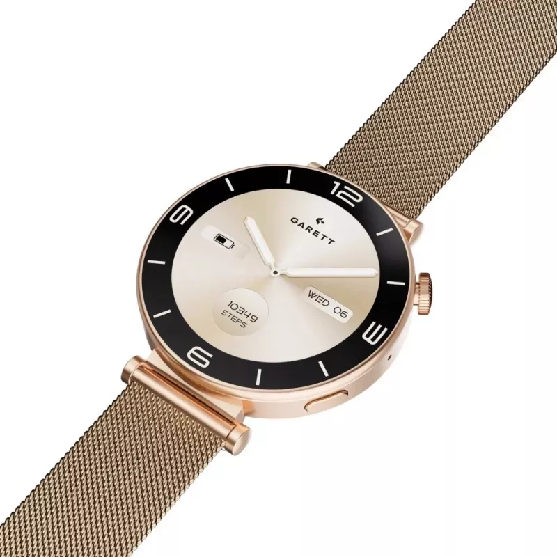 Smartwatch Garett Rose dourado Mesh