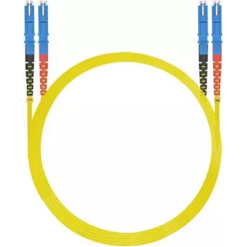 Cabo de patch de fibra ótica helos E2000 OS2 9/125 µm, monomodo, 3 m, amarelo