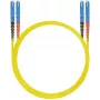 Cabo de patch de fibra ótica helos E2000 OS2 9/125 µm, monomodo, 3 m, amarelo