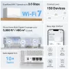 Sistema Mesh Wi-Fi TP-LINK Mercusys Halo H25BE (Wi-Fi 7, dual-band 2,4/5 GHz, 2880 Mbps) pack de 2, 3 antenas internas, branco