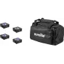 Conjunto de luzes LED planas EUROLITE AKKU 3 (4× painéis a bateria) com softbag