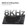 Teclado mecânico Keychron V1 Ultra 8K — 75 % QWERTY, Bluetooth, com fios, RGB, preto