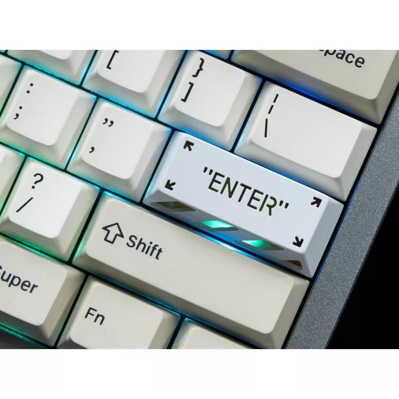 Enter Aluminum Alloy Artisan Keycap, tecla branco/laranja