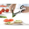Tesoura de cozinha GEFU 12660 — lâminas de aço inoxidável, cabo de plástico, comprimento 191 mm, largura 80 mm