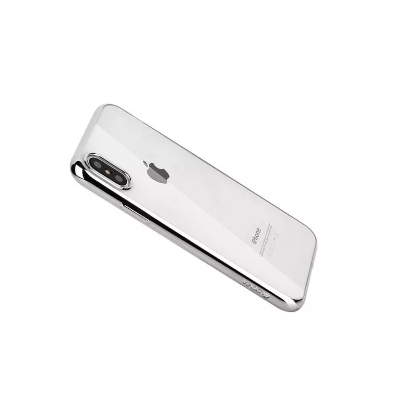 Capa macia Devia para iPhone XS Max – TPU, prateado, capa de proteção fina
