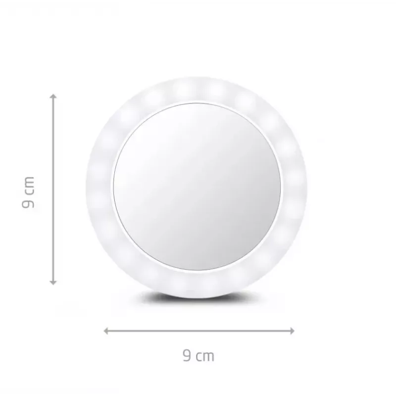 Espelho de maquilhagem de pé Medisana 23603 — redondo, branco, a pilhas, dobrável, iluminação integrada