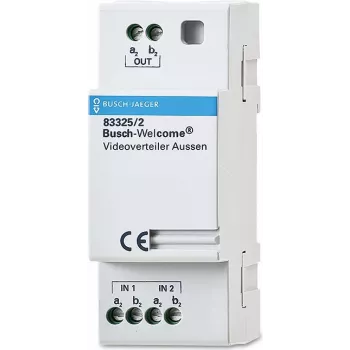 Distribuidor de vídeo Busch-Jaeger 2CKA008300A0043, dimensões 36×65×90 mm