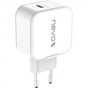 nevox Carregador USB-C PD 20W Branco Fonte de alimentação