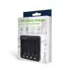 Carregador de pilhas Gembird BC-USB-03 compatível com USB AA AAA preto
