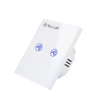 Interruptor inteligente WiFi Tellur SS2N — 2 portas, 1800 W no total, 10 A por canal