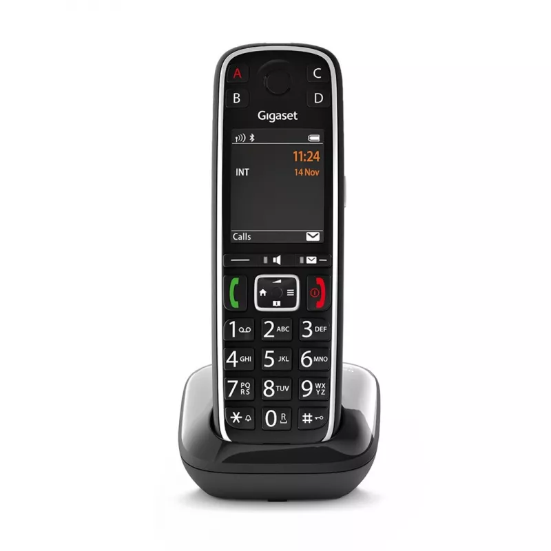 Telefone analógico/DECT Gigaset E720 com identificação de chamadas preto