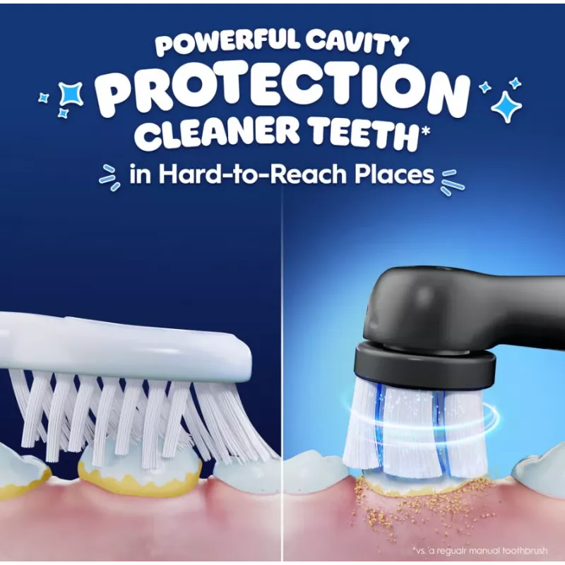 Escova de dentes elétrica BRAUN Oral‑B iO Kids Marvel Spiderman — recarregável, 3 modos, temporizador musical de 2 minutos, estojo de viagem, 1 cabeça de escova, iões de lítio
