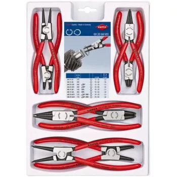 CONJUNTO DE ALICATES PARA ANÉIS DE SEGURANÇA KNIPEX 8 peças