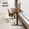 Secretária com ajuste elétrico de altura Ergo Office, altura máx. 1160 mm, máx. - 80 kg, sem tampo para trabalho sentado/de pé, preto, ER-400 B