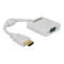 Adaptador Delock HDMI-A macho > VGA fêmea - adaptador de vídeo - HDMI macho para HD-15 (VGA) fêmea - branco (65346)