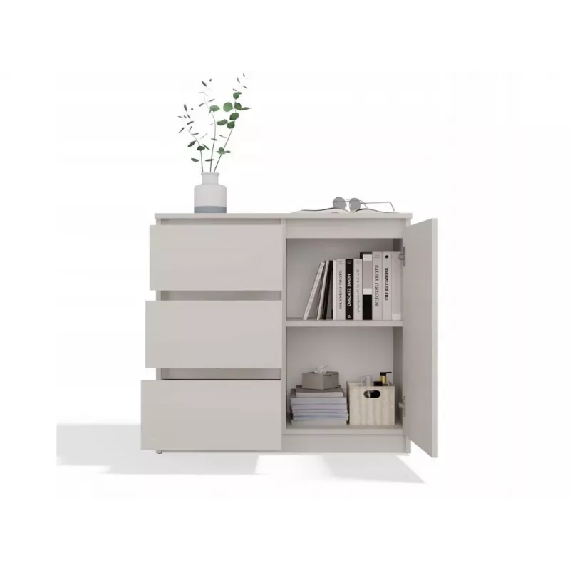 COMODA 1 PORTA 3 GAVETAS COR CAXEMIRA